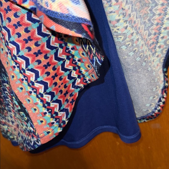 •AS U WISH•NWOT MULTI-COLORED BOHEMIAN 3/4 SLEEVE RUFFLE HEM DRESS SIZE XS - Picture 9 of 10